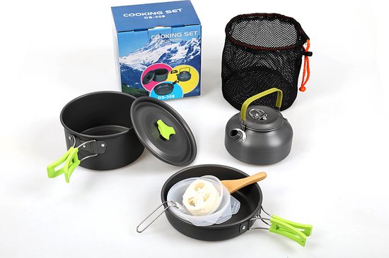 Yeslandlopen-Camping Kookset - 10-delig - Pannenset campingkooksets van YE
