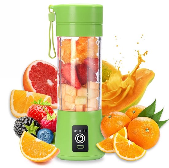 Ynkkvre - Mini-Mixer - Smoothie Maker - Draagbaar Met 6 Klingen En USB-Oplaadbare Batterij - 1 Stuk - Voor Thuis En Onderweg Groente van Ynkkvre