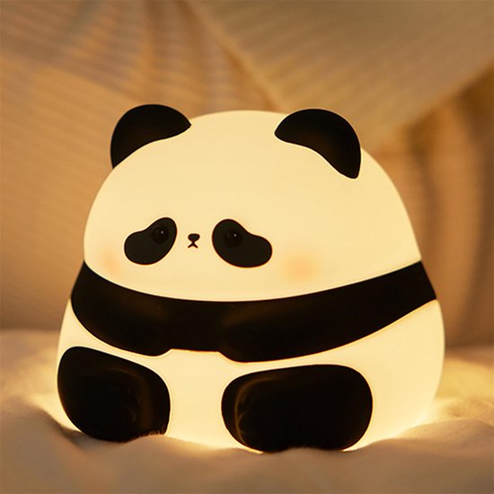 Ynkkvre - Panda Nachtlampje van Siliconen – Dimbaar Nachtlicht met Timer 30 min – Oplaadbaar LED Lampje voor Baby & Kinderkamer – Schattige Decoratie & Cadeau van Merkloos