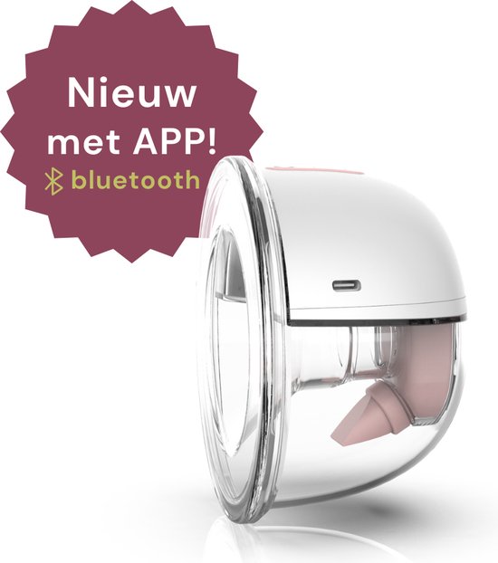 Youha Enkele draadloze borstkolf met App - Gen 2 - Maat: 22mm & 24mm - elektrische borstkolf - draadloze borstkolf - BPA vrij - bedienbaar met App - handsfree kolven - Inclusief E-book over borstvoeding en kolven! van Youha