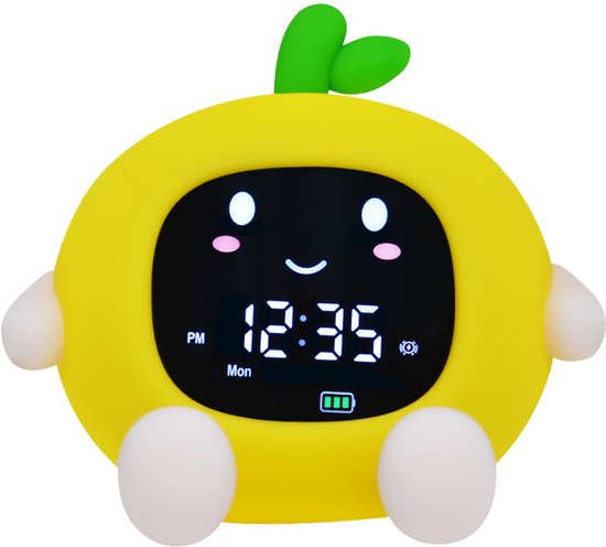 Youha Slaaptrainer & Wekker voor Kinderen - Draadloze Slaaptrainer - 9 verschillende kleuren instelbaar - Inclusief Touchscreen en Nachtlamp functie - Citroen figuur van Youha
