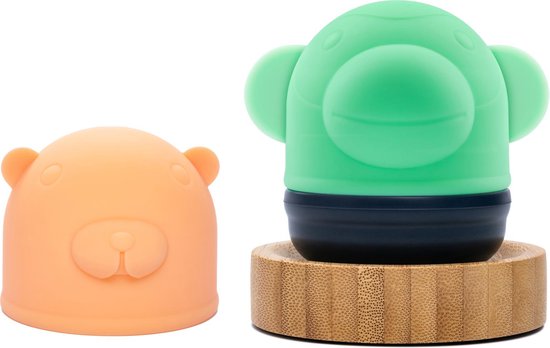 Yumi Yay Nachtlampje -Nachtlampje kinderen - Nachtlampje baby - Nachtlampje stopcontact - Nachtlampjes Beertje Billy + Aapje Tika van Yumi Yay