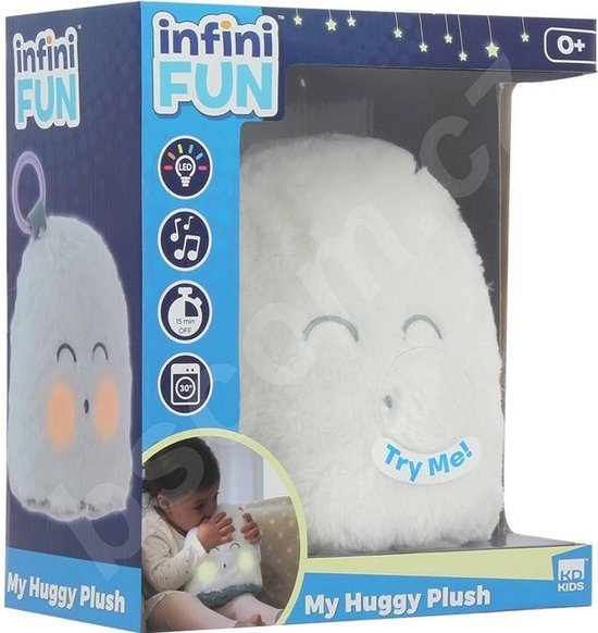 Zachte knuffel met slaapliedjes en verlichting | Infini Fun LED Nachtlamp van Infini Fun