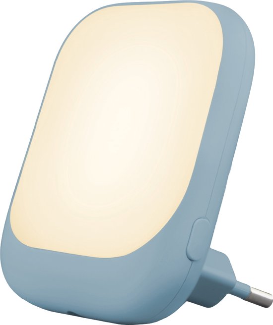 Zazu Blauw Automatisch Led Nachtlampje ZA-SOCKET-02 van Merkloos