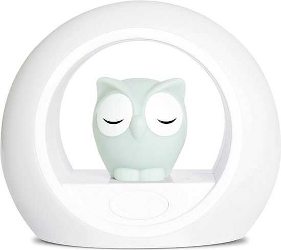 Zazu Lou Uil - Nachtlampje - Grijs - Kinderlamp met geluidsensor en nachtlamp functie van Zazu
