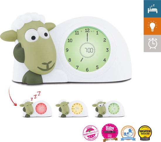 Zazu Sam Slaaptrainer Schaap Groen Kinderwekker ZA-SAM-7 van Merkloos
