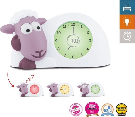 Zazu Sam Slaaptrainer Schaap Paars Kinderwekker ZA-SAM-9 van Zazu