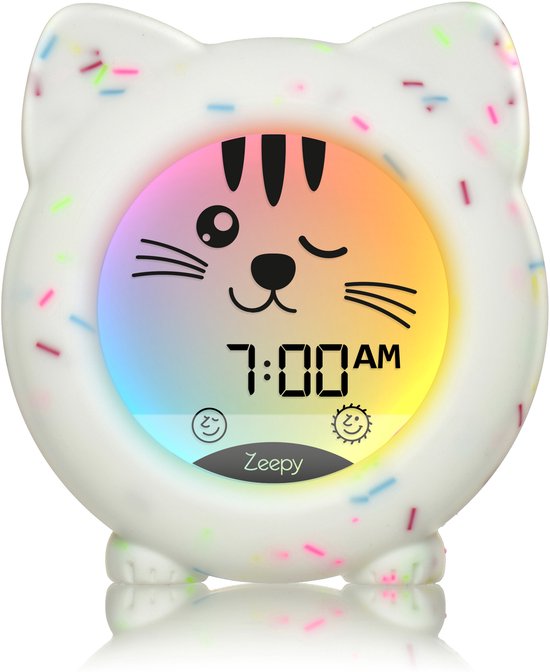 Zeepy - 4-fasen slaaptrainer voor kinderen - Kinderwekker - Oplaadbaar - Kip het Katje