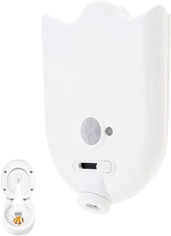 Zindelijkheidstrainer Toilet - Nachtlampje Projector - Kinderen Zindelijk Maken - Bewegingssensor Actief - 10 x 7 x 3.5 cm - Wit