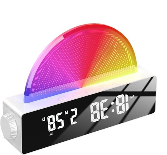 Zonsopgang Wekker - Lichtwekker Simulatie - Rustig Ontwaken - Natuurlijke Helderheid - 5-60 Min Simulatie - Wit Spiegel