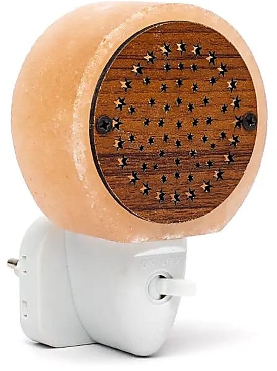 Zoutlamp nachtlampje sterren – 11,5 cm x 5,5 cm van Merkloos