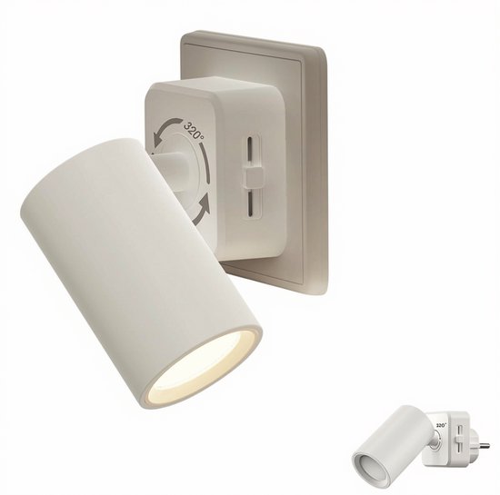ZRNS® Stopcontact Lampje - Stekkerlamp Instelbare Helderheid - Stekker Lamp - Met Schemeringssensor - Wit van Zrns