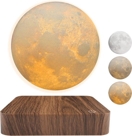 Zwevende Maanlamp - Magnetische Nachlamp met 3 Kleurmodi - Unieke Bureaudecoratie en Geschenk van Moonlynn