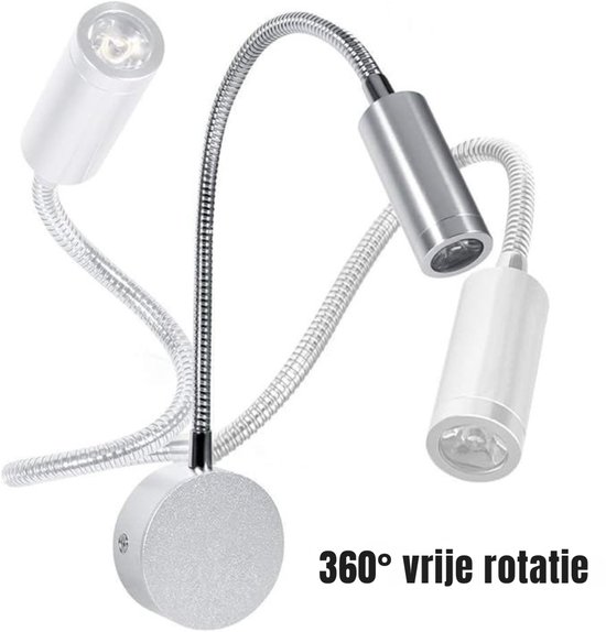 Zyrex® Leeslampen – Nachtlampjes – Lamp - Dimbaar – Koud Wit- 42cm x 3cm x 7cm